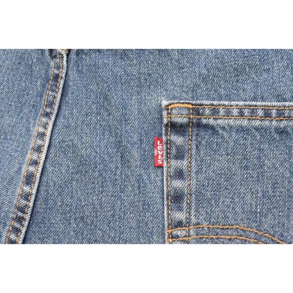 Levi's 505 Regular Fit Straight Rugged Denim Blue Jeans Mens Sz 44 x 30 - Picture 8 of 8